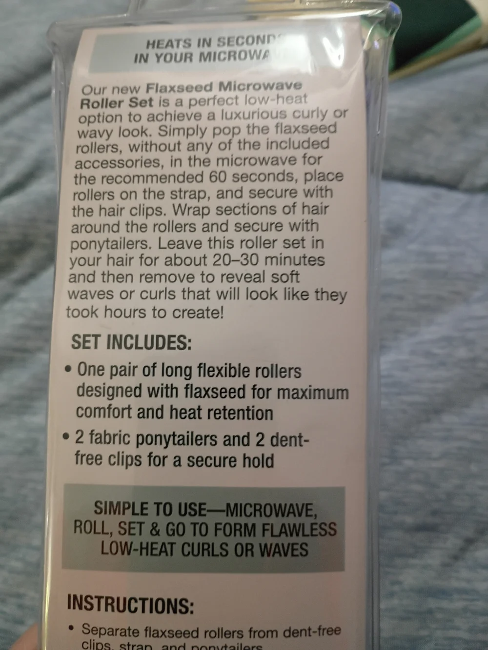 Loose Waves Microwave Roller Set - Flaxseed